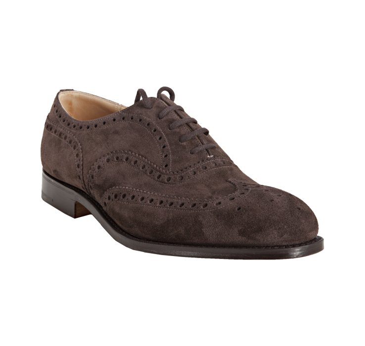 Church's Dark Brown Suede Chetwynd Wingtip Oxfords in Brown for Men | Lyst