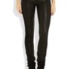 Helmut Lang Midrise Leatherpaneled Skinny Jeans in Black - Lyst