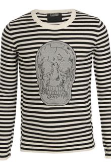 Markus Lupfer Striped Skull Knit Sweater - Lyst