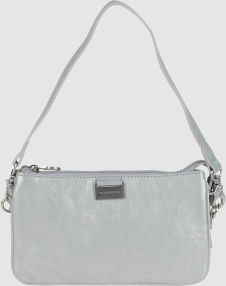 Nannini Small Leather Bag in Gray (lead) - Lyst
