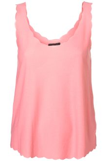 Topshop Scallop Vest - Lyst