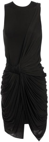 Alexander Wang Draped Jersey Dress - Lyst