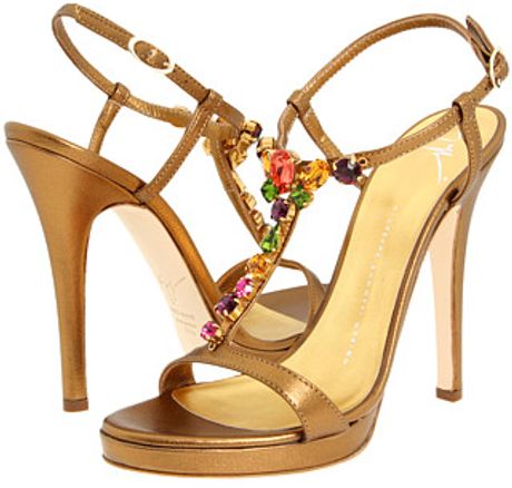 Giuseppe Zanotti Highheeled Sandals in Gold - Lyst