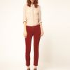 J Brand Mid Rise Skinny Ankle Cord Jeans In Black Cherry in Red (blackcherry) - Lyst