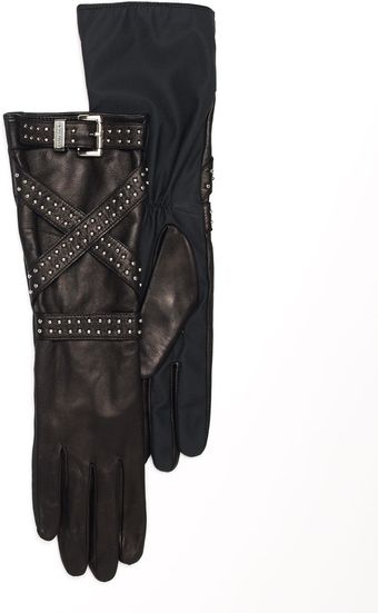 Michael by Michael Kors Studded Crossover-strap Gloves - Lyst