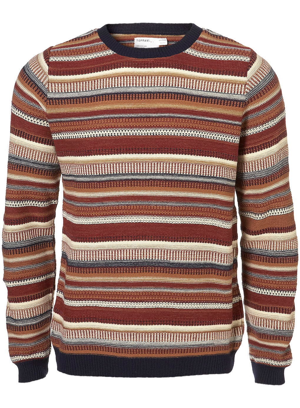 multi coloured knitted jumper mens