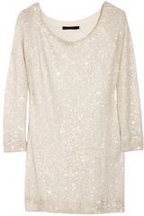 Donna Karan New York Sequined Cashmere-blend Sweater