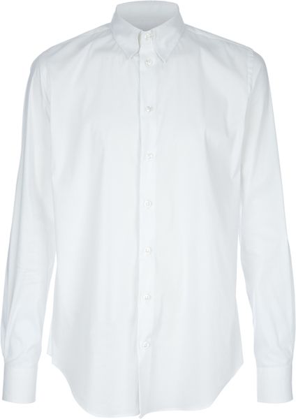 Giorgio Armani Classic Shirt in White for Men - Lyst