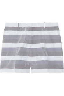 Jil Sander Elio Striped Cotton and Silk-blend Shorts - Lyst