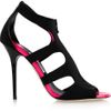 Jimmy Choo Denton Neoprene Scuba Peeptoe Sandals in Black - Lyst