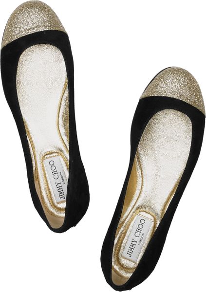 jimmy choo flats gold