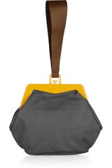 Marni Leather Wristlet Clutch