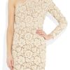 Stella Mccartney Asymmetric Lace Dress in Beige (cream) - Lyst