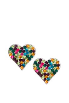 ASOS Collection Asos Multi Heart Stone Stud Earrings - Lyst