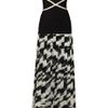 Hervé Léger Printed Silkchiffon and Bandage Dress in Black - Lyst