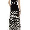 Hervé Léger Printed Silkchiffon and Bandage Dress in Black - Lyst