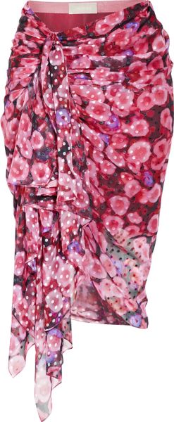 Jason Wu Printed Silkchiffon Skirt in Pink - Lyst
