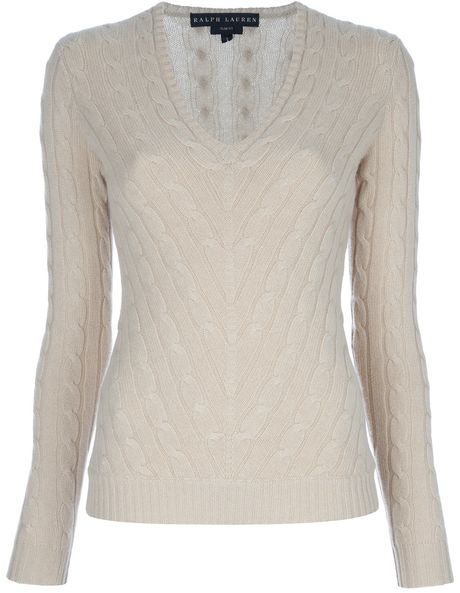 Ralph Lauren Cashmere Jumper in Beige (nude) - Lyst