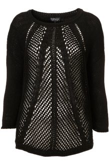 Topshop Knitted Multi Stitch Jumper - Lyst