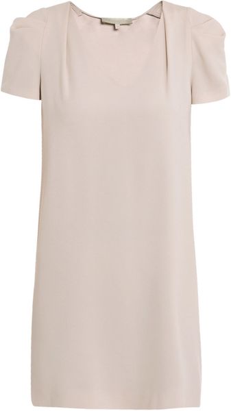 Vanessa Bruno Crepe Shoulder Detail Dress in Beige (cream) - Lyst