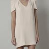 Vanessa Bruno Crepe Shoulder Detail Dress in Beige (cream) - Lyst