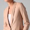 Vince Leather Blazer in Pink (blush) - Lyst