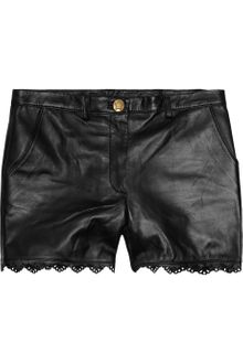 Alice By Temperley Libre Laser-cut Leather Shorts - Lyst