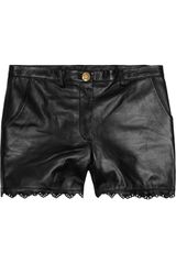 Alice By Temperley Libre Laser-cut Leather Shorts