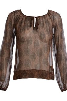 Club Monaco Annelise Printed Silk Blouse - Lyst