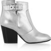Giuseppe Zanotti Metallic Leather Ankle Boots in Silver - Lyst