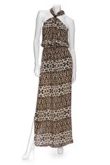 A.L.C. Exclusive Evelyn Leopard Print Halter Maxi Dress