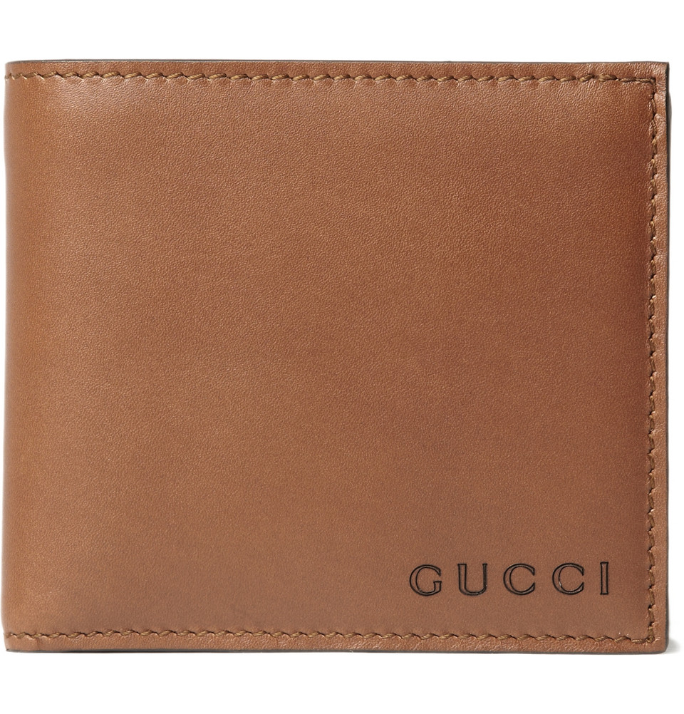 Gucci Leather Wallet with Coin Pouch in Brown for Men | Lyst