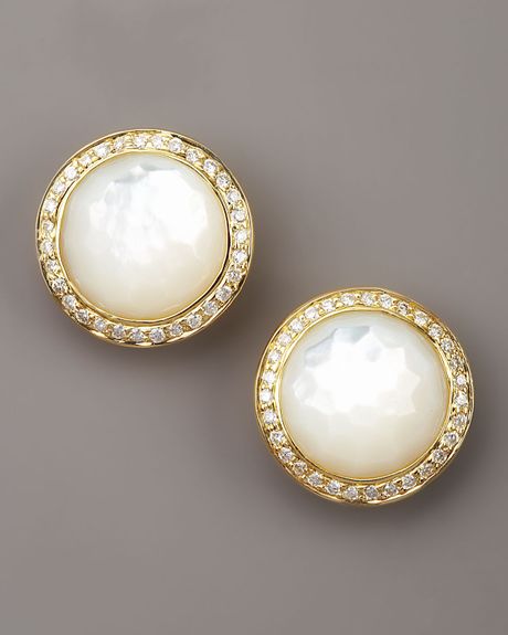 Ippolita Motherofpearl Diamond Earrings in White (null) - Lyst