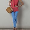 L'agence Washed Chiffon Top in Pink (coral) - Lyst