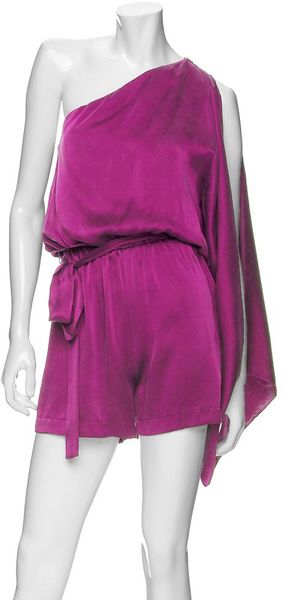 Robert Rodriguez One Shoulder Short Jumpsuit - Lyst