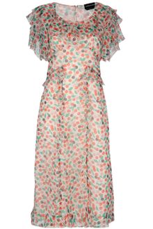 Sonia Rykiel Printed Silk Dress - Lyst