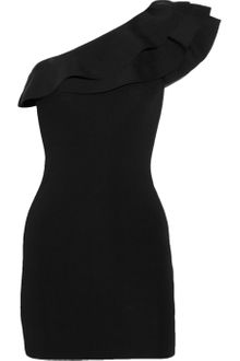 Valentino One-shoulder Ruffled Stretch-jersey Dress - Lyst