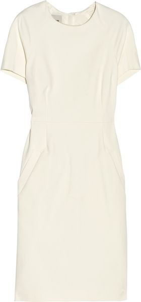 Acne Lucille Cottonblend Stretchjersey Dress in White - Lyst