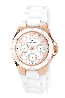 Ak Anne Klein Multifunction Ceramic Bracelet Watch - Lyst