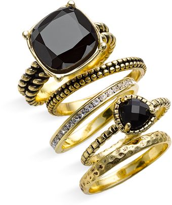 Ariella Collection Multi Stone Stackable Rings - Lyst