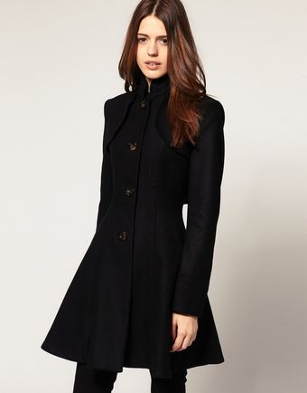 ASOS Collection Fit and Flare Coat with Collar - Lyst