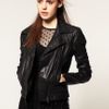 Asos Collection Asos Leather Biker Jacket in Black - Lyst