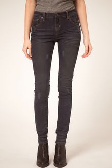 ASOS Collection Asos Skinny Jeans in Blue Black Overdye - Lyst