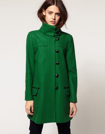 ASOS Collection Coat With Fold Over Collar - Lyst