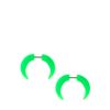 Asos Collection Limited Edition Double Spike Earrings in Green - Lyst
