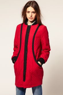 ASOS Collection Asos Quilted Ovoid Coat - Lyst