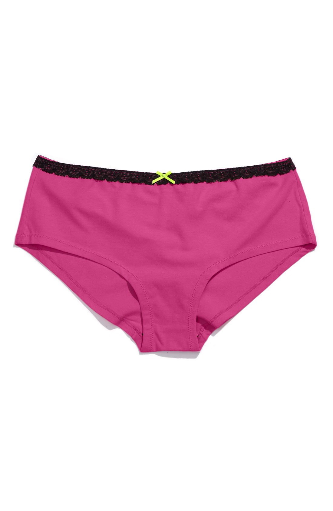 Betsey Johnson Stretch Cotton Boyshorts in Pink (think pink) Lyst
