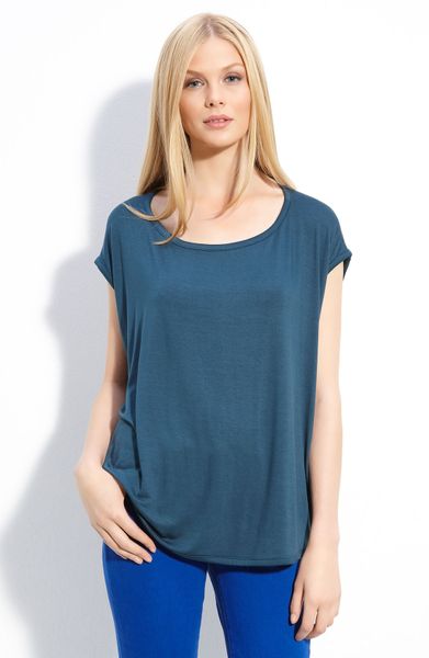 Bobeau Boxy Muscle Tee in Blue (wild teal) - Lyst
