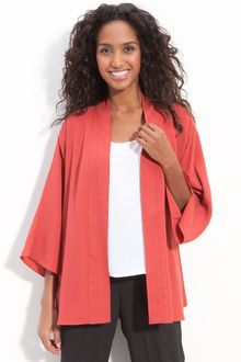 Citron Open Front Silk Jacket - Lyst