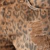 Current/elliott Boyfriend Leopard Print Shorts in Animal (camel) - Lyst
